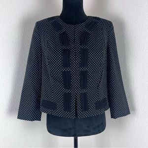 Cabi Jacket Womens Eight 5156 Seaside Chic Polka Dot Cropped Blazer Career